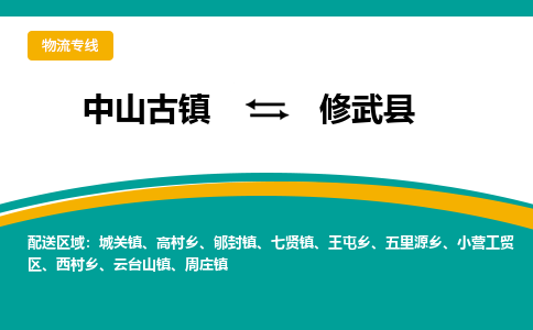 中山古镇到修武县物流专线-高效的中山古镇至修武县专线