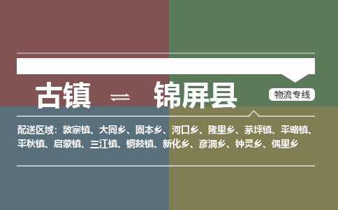 古镇到锦屏县物流专线-古镇到锦屏县货运-卡班运输